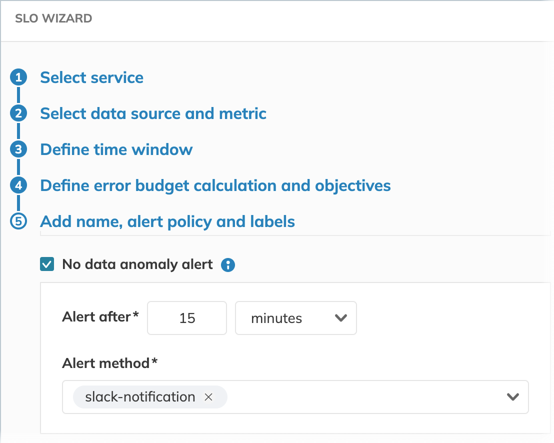 no data alert