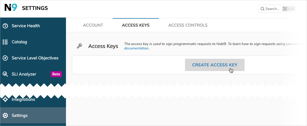 Access keys
