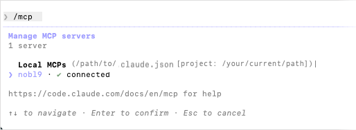 Nobl9 MCP server connected