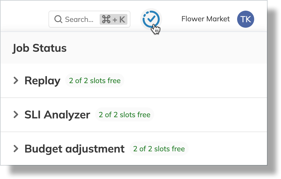 budget adjustment in job status widget