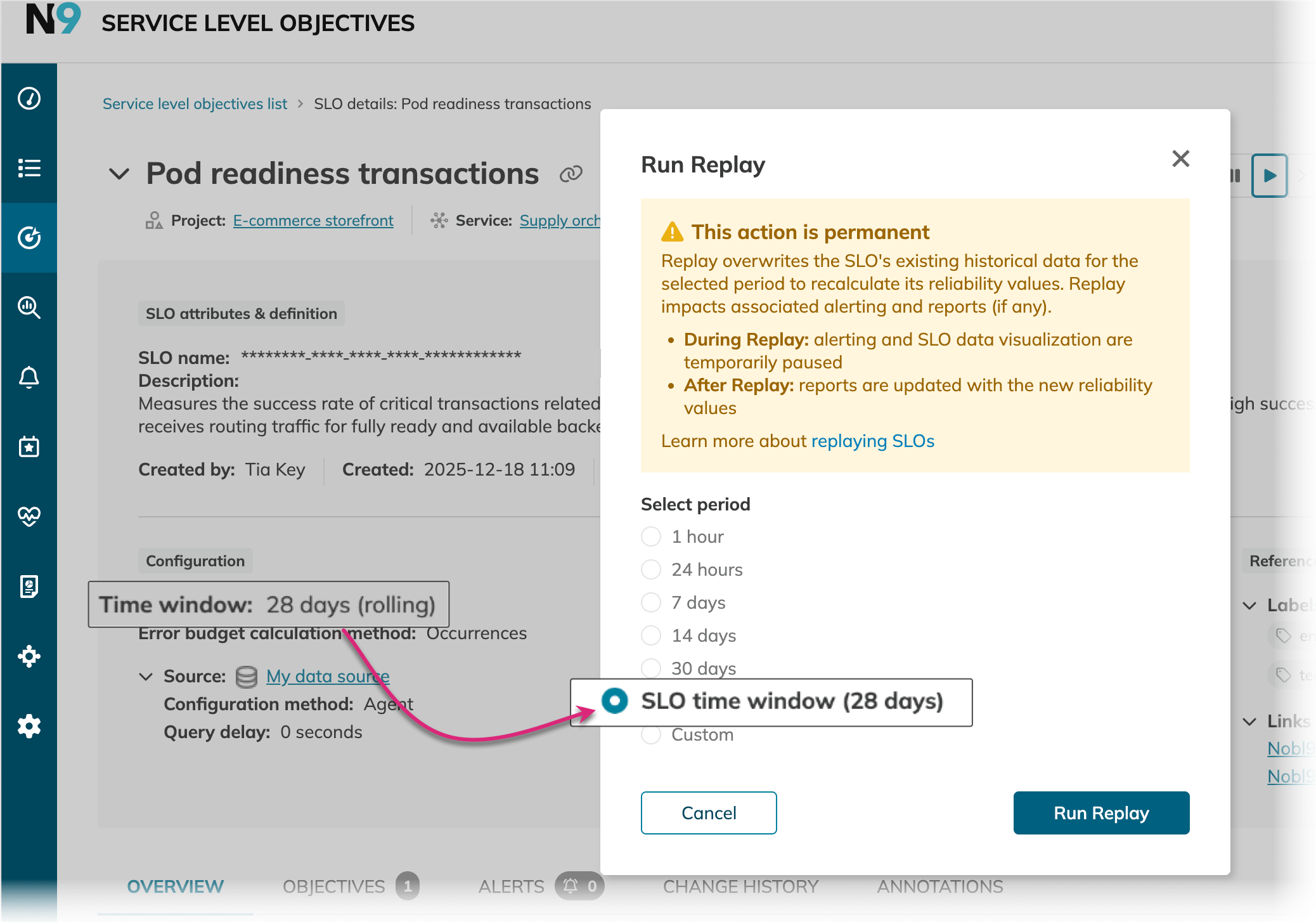 Default Replay period