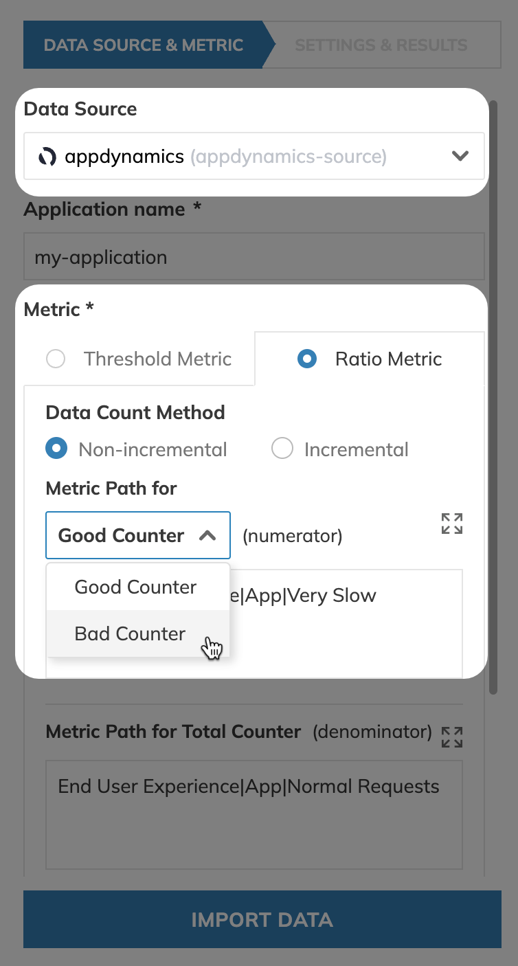 AppDynamics Bad over Total Analysis