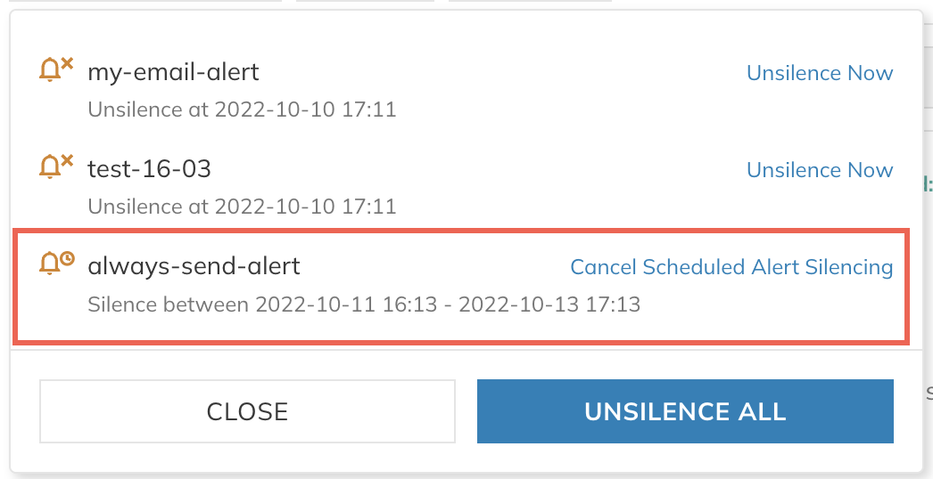 scheduled silence